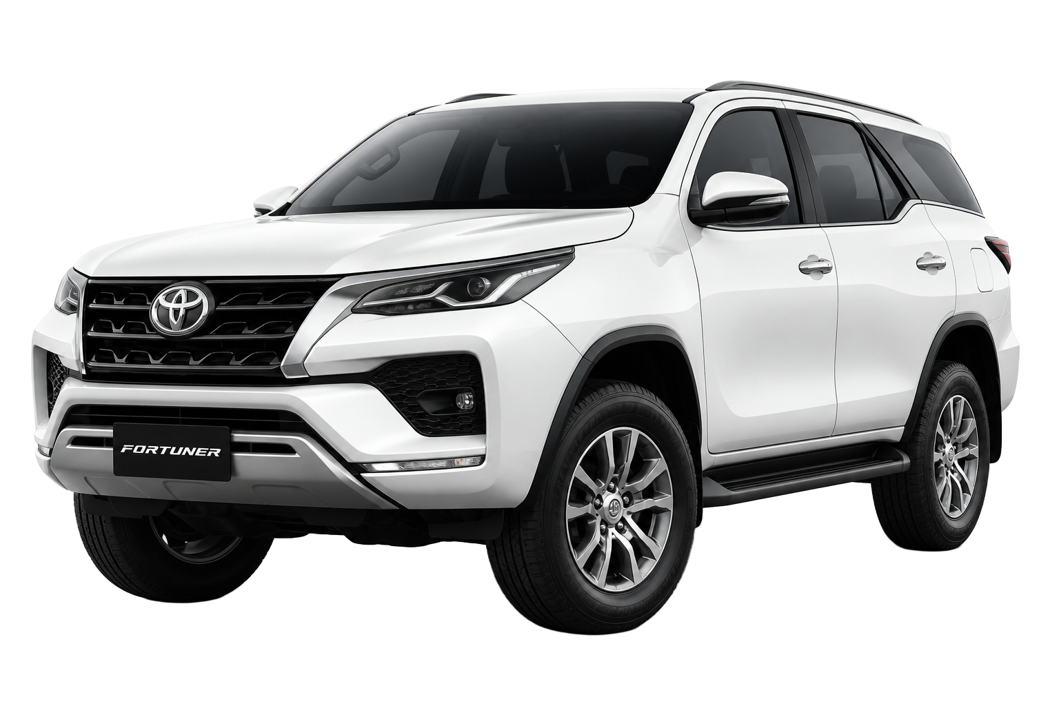 White Toyota Fortuner SUV for premium event transportation in Goa